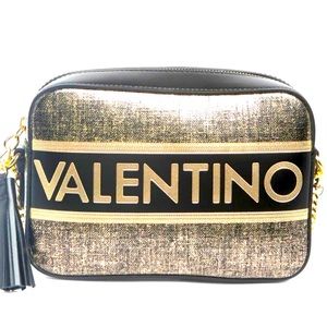 VALENTINO BY MARIO VALENTINO
Babette Gold Linen, Crossbody Bag